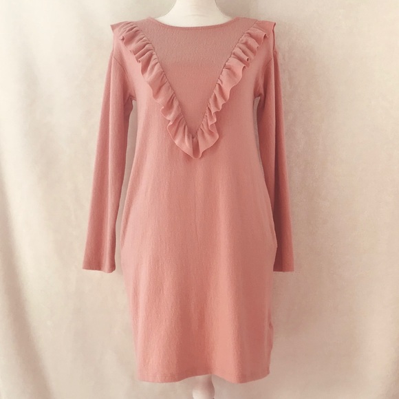 JustFab Dresses & Skirts - Just Fab super soft light pink dress w/ pockets M